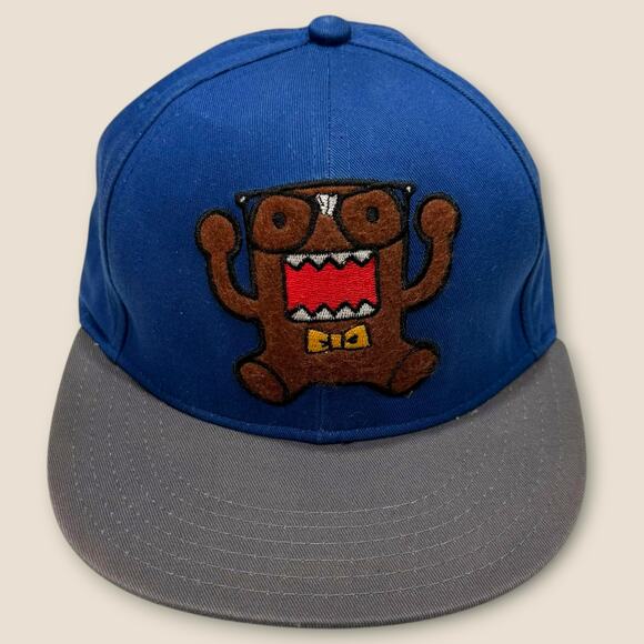 Domo Kun Baseball Cap Hat Flex Fit Men Blend Size S/M P/M Blue Gray Cotton Blend - Picture 1 of 11